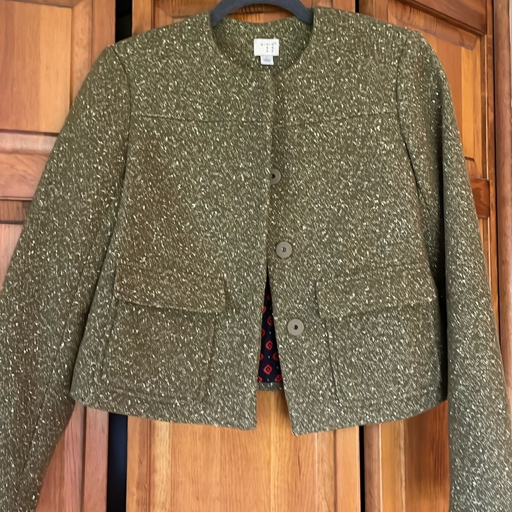 Green with gold flakes jacket